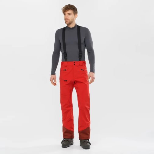 Red Salomon Outlaw 3L Men's Ski Pants | PH 98240E